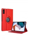 Mey İthalat®   Redmi Pad SE 4G Kılıf 360 Tablet Deri Kılıf - Kırmızı