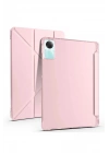 Mey İthalat®   Redmi Pad SE 4G Kılıf Kalemlikli Mars Tablet Kılıfı - Rose Gold