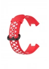 Mey İthalat®   Redmi Watch 2 Spor Delikli Kordon - Kırmızı-Beyaz