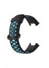 Mey İthalat®   Redmi Watch 2 Spor Delikli Kordon - Siyah-Mavi