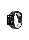 Mey İthalat®   Redmi Watch 3 Spor Delikli Kordon - Siyah-Beyaz