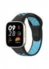 Mey İthalat®   Redmi Watch 3 Spor Delikli Kordon - Siyah-Mavi