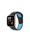 Mey İthalat®   Redmi Watch 3 Spor Delikli Kordon - Siyah-Mavi