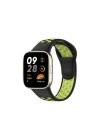 Mey İthalat®   Redmi Watch 3 Spor Delikli Kordon - Siyah-Yeşil