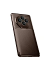 Mey İthalat®   Reno 11 FS Kılıf Auto Focus Karbon Kapak - Kahverengi