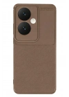 Mey İthalat®   Reno 11F Kılıf Auto Focus Karbon Kapak - Kahverengi