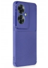 Mey İthalat®   Reno 11F Kılıf Auto Focus Karbon Kapak - Lacivert