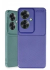 Mey İthalat®   Reno 11F Kılıf Auto Focus Karbon Kapak - Lacivert