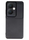 Mey İthalat®   Reno 11F Kılıf Auto Focus Karbon Kapak - Siyah