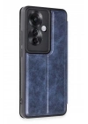 Mey İthalat®   Reno 11F Kılıf Flip Cover - Lacivert