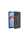 Mey İthalat®   Reno 4 Lite Kılıf Sofya Yüzüklü Silikon Kapak - Siyah