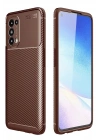 Mey İthalat®   Reno 5 Kılıf Auto Focus Karbon Kapak - Kahverengi