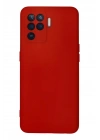 Mey İthalat®   Reno 5 Lite Kılıf Nano içi Kadife Silikon - Kırmızı