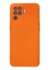 Mey İthalat®   Reno 5 Lite Kılıf Nano içi Kadife Silikon - Turuncu
