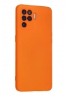 Mey İthalat®   Reno 5 Lite Kılıf Nano içi Kadife Silikon - Turuncu