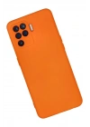 Mey İthalat®   Reno 5 Lite Kılıf Nano içi Kadife Silikon - Turuncu