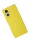 Mey İthalat®   Reno 7 Lite Kılıf Nano içi Kadife Silikon - Sarı