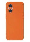 Mey İthalat®   Reno 7 Lite Kılıf Nano içi Kadife Silikon - Turuncu