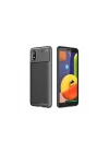 Mey İthalat®  Samsung Galaxy A01 Core Kılıf Auto Focus Karbon Kapak - Siyah
