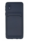 Mey İthalat®  Samsung Galaxy A01 Core Kılıf Kelvin Kartvizitli Silikon - Lacivert