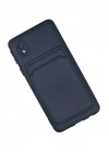Mey İthalat®  Samsung Galaxy A01 Core Kılıf Kelvin Kartvizitli Silikon - Lacivert