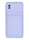 Mey İthalat®  Samsung Galaxy A01 Core Kılıf Kelvin Kartvizitli Silikon - Lila