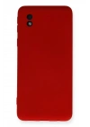Mey İthalat®  Samsung Galaxy A01 Core Kılıf Nano içi Kadife Silikon - Kırmızı