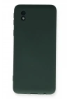 Mey İthalat®  Samsung Galaxy A01 Core Kılıf Nano içi Kadife Silikon - Koyu Yeşil