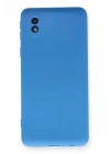 Mey İthalat®  Samsung Galaxy A01 Core Kılıf Nano içi Kadife Silikon - Mavi
