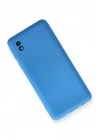 Mey İthalat®  Samsung Galaxy A01 Core Kılıf Nano içi Kadife Silikon - Mavi