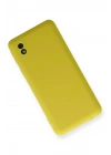Mey İthalat®  Samsung Galaxy A01 Core Kılıf Nano içi Kadife Silikon - Sarı