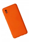 Mey İthalat®  Samsung Galaxy A01 Core Kılıf Nano içi Kadife Silikon - Turuncu
