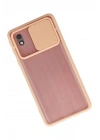 Mey İthalat®  Samsung Galaxy A01 Core Kılıf Palm Buzlu Kamera Sürgülü Silikon - Pembe