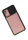 Mey İthalat®  Samsung Galaxy A01 Core Kılıf Palm Buzlu Kamera Sürgülü Silikon - Siyah