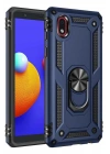 Mey İthalat®  Samsung Galaxy A01 Core Kılıf Sofya Yüzüklü Silikon Kapak - Lacivert