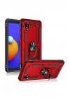 Mey İthalat®  Samsung Galaxy A01 Core Kılıf Sofya Yüzüklü Silikon Kapak - Rose