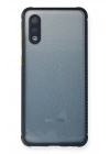 Mey İthalat®  Samsung Galaxy A02 Kılıf Miami Şeffaf Silikon - Lacivert