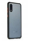 Mey İthalat®  Samsung Galaxy A02 Kılıf Miami Şeffaf Silikon - Siyah