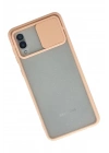 Mey İthalat®  Samsung Galaxy A02 Kılıf Palm Buzlu Kamera Sürgülü Silikon - Pembe