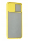 Mey İthalat®  Samsung Galaxy A02 Kılıf Palm Buzlu Kamera Sürgülü Silikon - Sarı