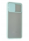 Mey İthalat®  Samsung Galaxy A02 Kılıf Palm Buzlu Kamera Sürgülü Silikon - Turkuaz