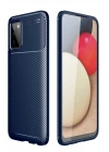 Mey İthalat®  Samsung Galaxy A02S Kılıf Auto Focus Karbon Kapak - Lacivert