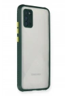 Mey İthalat®  Samsung Galaxy A02S Kılıf Miami Şeffaf Silikon - Koyu Yeşil