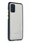 Mey İthalat®  Samsung Galaxy A02S Kılıf Miami Şeffaf Silikon - Lacivert
