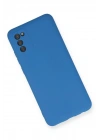 Mey İthalat®  Samsung Galaxy A02S Kılıf Nano içi Kadife Silikon - Mavi