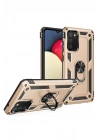 Mey İthalat®  Samsung Galaxy A02S Kılıf Sofya Yüzüklü Silikon Kapak - Gold