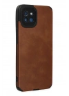 Mey İthalat®  Samsung Galaxy A03 Kılıf Loop Deri Silikon - Kahverengi