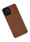 Mey İthalat®  Samsung Galaxy A03 Kılıf Loop Deri Silikon - Kahverengi