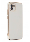 Mey İthalat®  Samsung Galaxy A03 Kılıf Volet Silikon - Beyaz