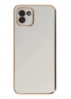 Mey İthalat®  Samsung Galaxy A03 Kılıf Volet Silikon - Beyaz